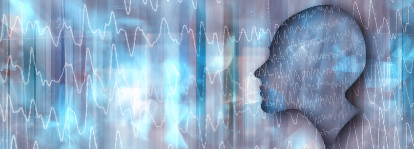 © iStock.com/Elen11 Symbol image - head silhouette and brain waves
