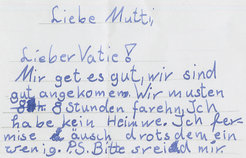 Brief eines betroffenen Kindes. © MPI CBS