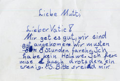 Bild 3: Schriftprobe eines Kindes mit Legasthenie.